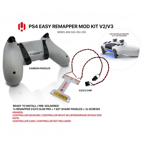 Easy Remapper V2 V3 | Pro | Slim | CARBON | JDM 040 - 055 | for PS4 Controller